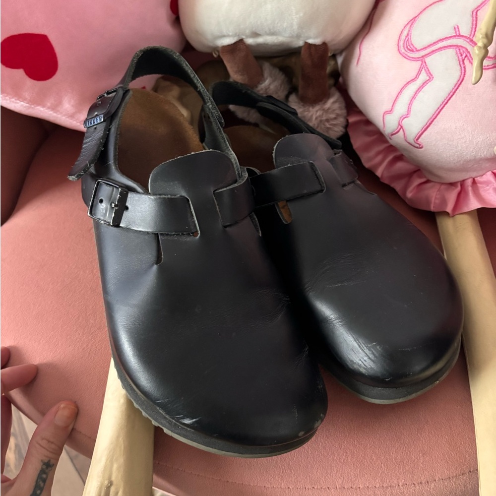 Birkenstock black clogs